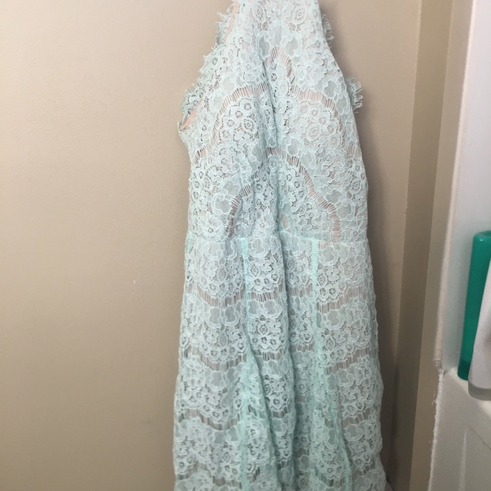 Lace halter dress